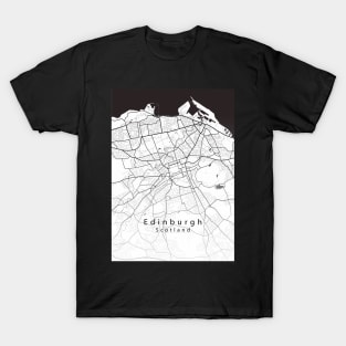 Edinburgh Scotland City Map T-Shirt